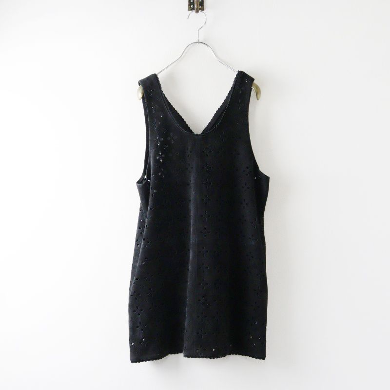 美品 2025AW イエナ IENA LA BOUCLE Punching Suede 2WAY Vest パンチング スウェード ベスト |ブラック 【2400014985832】