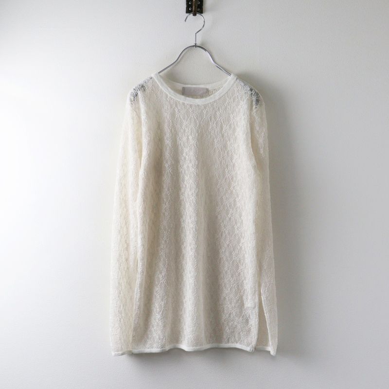 2026SS フレームワーク FRAMeWORK IRONING flower lace ロングスリーブ F｜オフホワイト トップス プルオーバー【2400014985917】