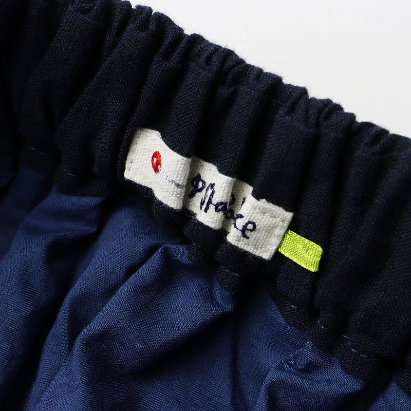 パラスパレス Pal'las Palace リネン ブロックチェック ロングスカート
