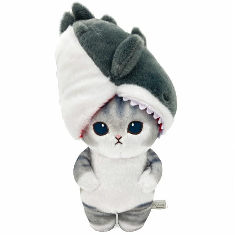 サンアロー mofusand ぽてたまぬいぐるみ 噛みつきサメにゃん グレー 940535 モフサンド ぢゅの X インスタ SNS 猫