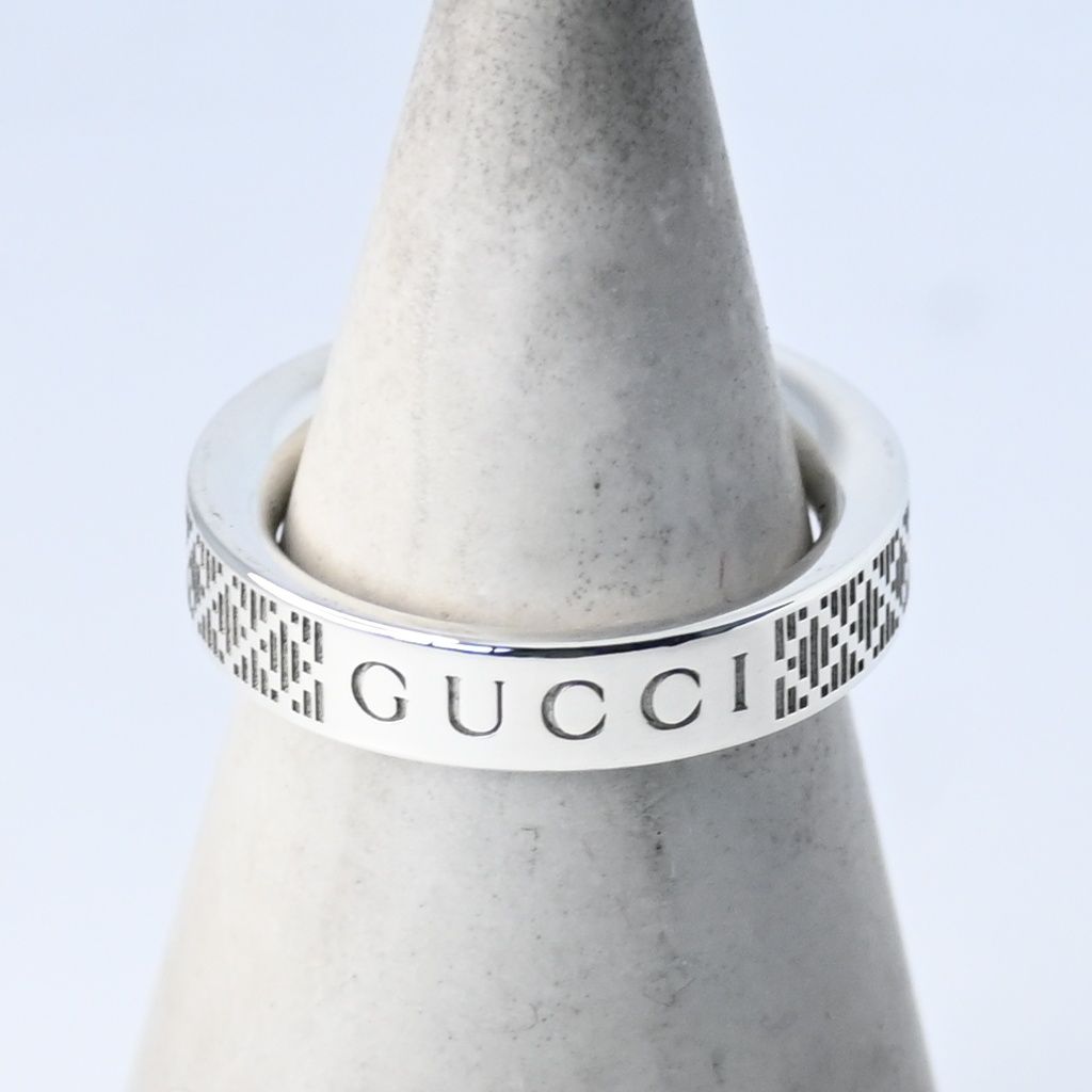 美品　GUCCI 指輪　ディアマンテワイドリング　20号 美品 指輪 GUCCI ディアマンテワイドリング 20号 【公式通販】