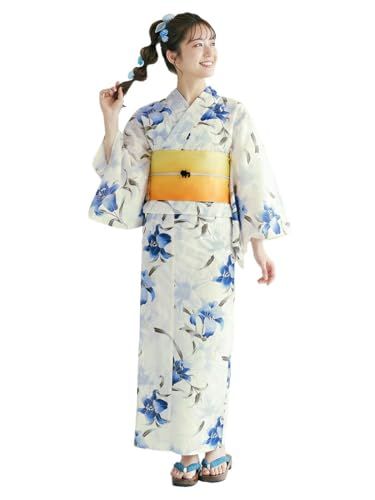 浴衣 レディース 単品 [なごみや] 女物 浴衣 レトロ花柄 変わり織 レトロ 古典柄 シック かっこいい 高見え 夏祭り 夕涼み 花火 レディースe c9590401