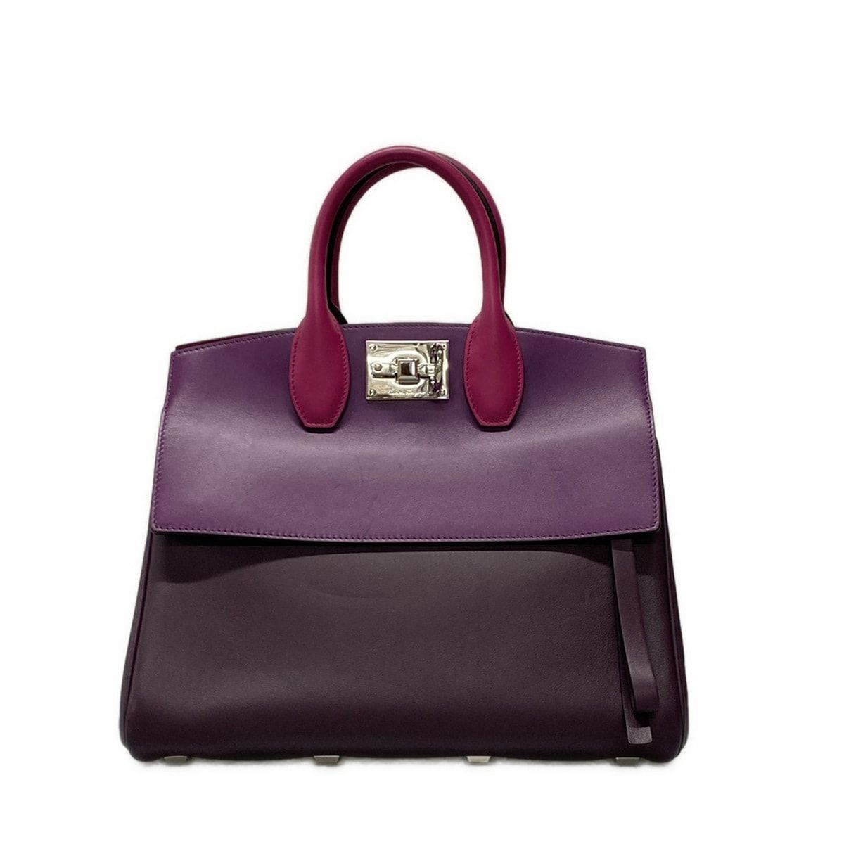 FERRAGAMO/SalvatoreFerragamo(サルバトーレフェラガモ) ハンドバッグ スタジオバッグスモール 21H159 パープル×ピンク レザー