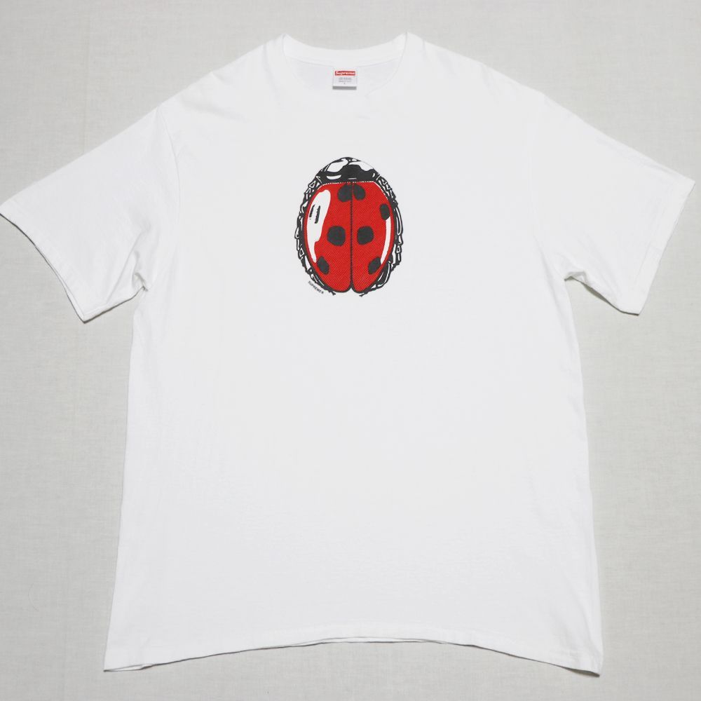 シュプリーム てんとう虫 Tシャツ メンズ L XL ホワイト 白 半袖 Supreme Ladybug Tee 18SS アメリカ製 レディーバグ プリント オーバーサイズ USED アメリカ購入
