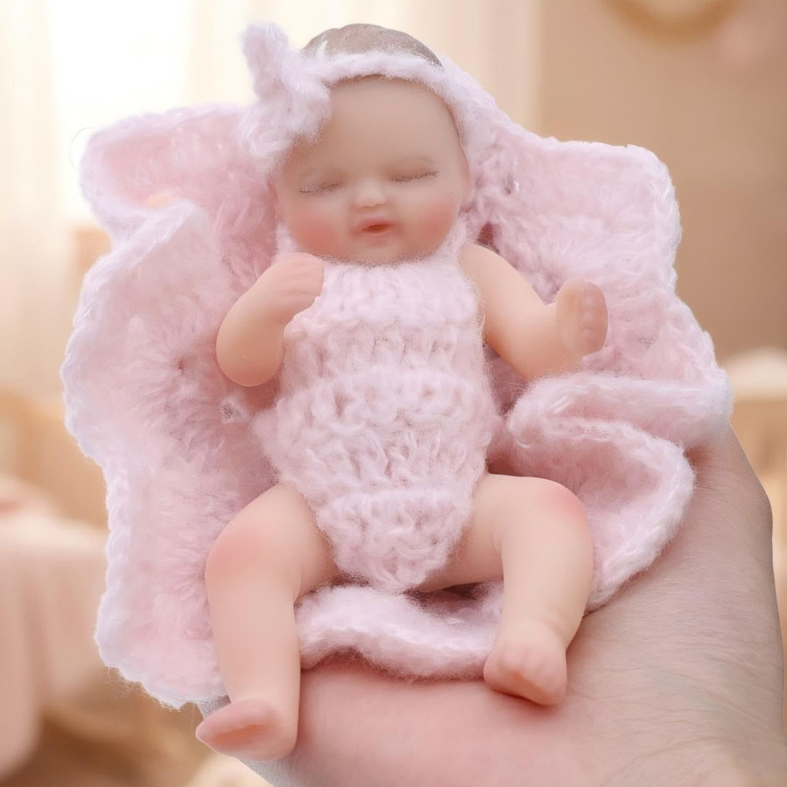 セール中 フルシリコン　ブルドッグ　リボーンドール 5インチ 12CM リボーンドール シリコン製 フルボディ リアルな赤ちゃん