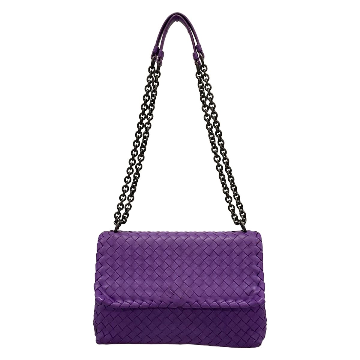 BOTTEGA VENETA(ボッテガヴェネタ) ショルダーバッグ オリンピアバッグ パープル チェーンショルダー レザー