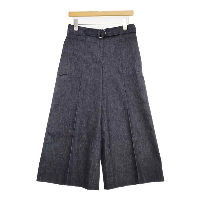 MAISON MARGIELA 1 ベルト付きワイドパンツ S51KA0375 S30565 デニムパンツ ネイビー レディース メゾンマルジェラ【中古】6-0516G∞