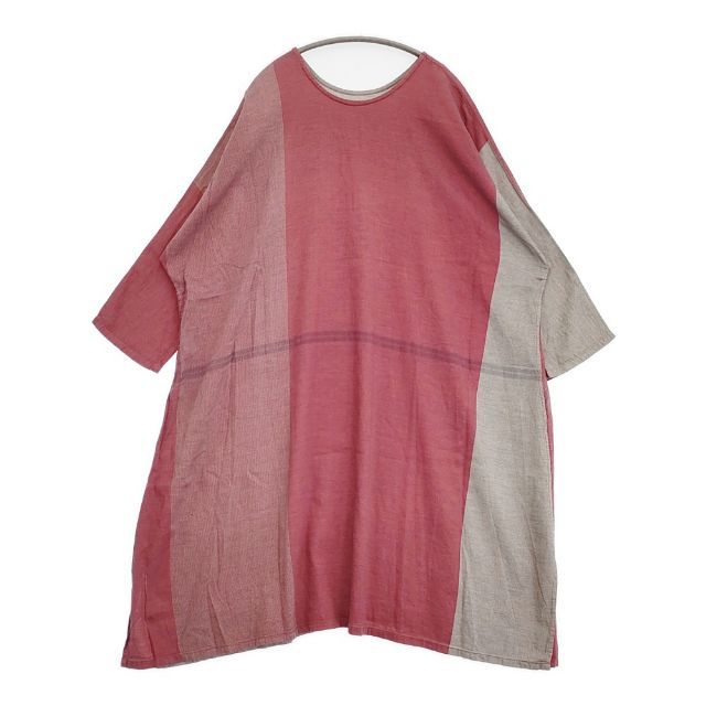tamaki niime fuwa-T all ワンピース ピンク グレー レディース 玉木新雌/タマキニイメ【中古】6-0516M∞