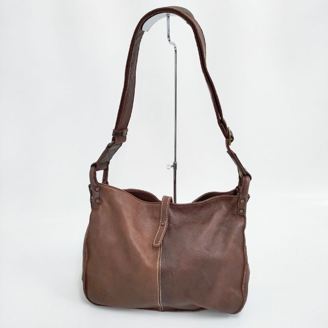 Creed レザー ショルダーバッグ ブラウン レディース クリード【中古 