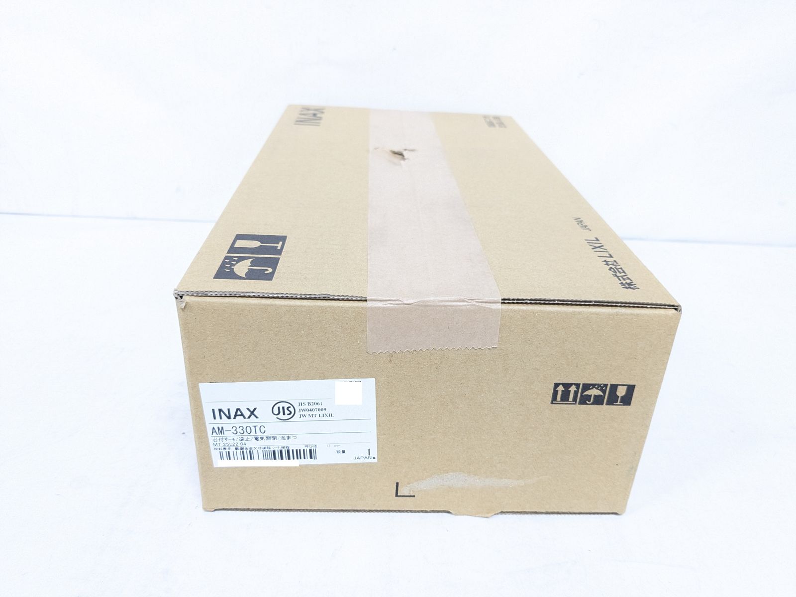 未開封 LIXIL/INAX サーモスタット付 自動水栓 AM-330TC オートマージュGX 台付 混合水栓 IT4VD85894GA -R065-byebye