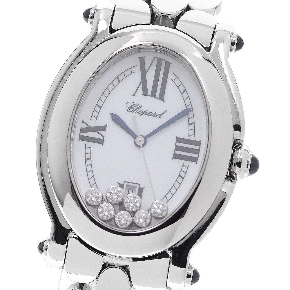 ショパール Chopard 27/8418-23 ハッピースポーツ デイト 7Pダイヤ クォーツ レディース _958631
