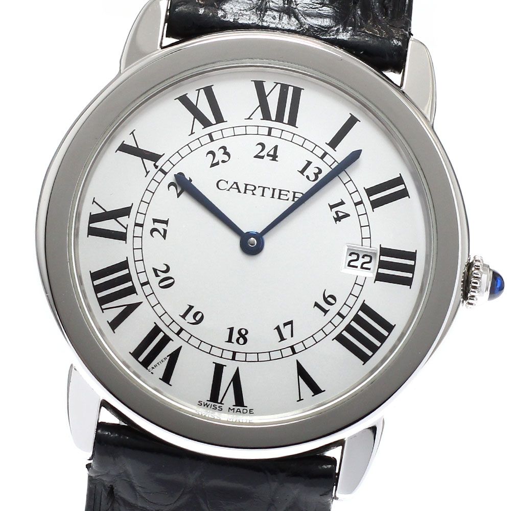 カルティエ CARTIER W6700255 ロンドソロLM デイト クォーツ メンズ _960835