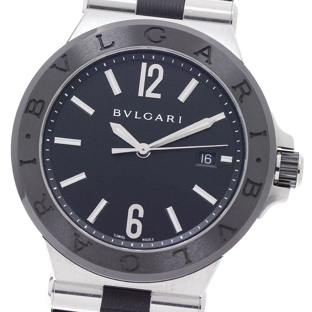 ブルガリ BVLGARI DG42SC ディアゴノ セラミック デイト 自動巻き メンズ _958567