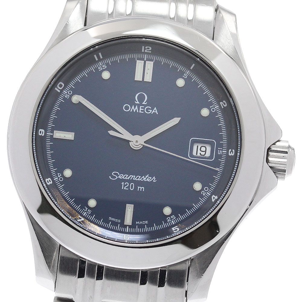 オメガ OMEGA 2511.80 シーマスター120 デイト クォーツ メンズ 保証書付き_942764