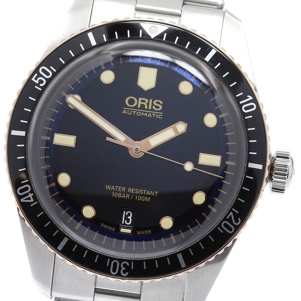 オリス ORIS 01 733 7707 4354-07 8 20 18 ダイバーズ65 デイト 自動巻き メンズ 良品 箱・保証書付き_956958