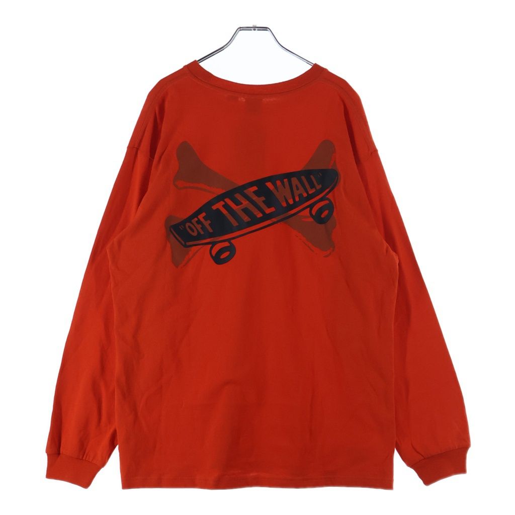 WTAPS (ダブルタップス) ×Vans Long Sleeve T-Shirt ×バンズ バックラバーロゴ クルーネック長袖Tシャツカットソー オレンジ VN0A4TRCZXT1