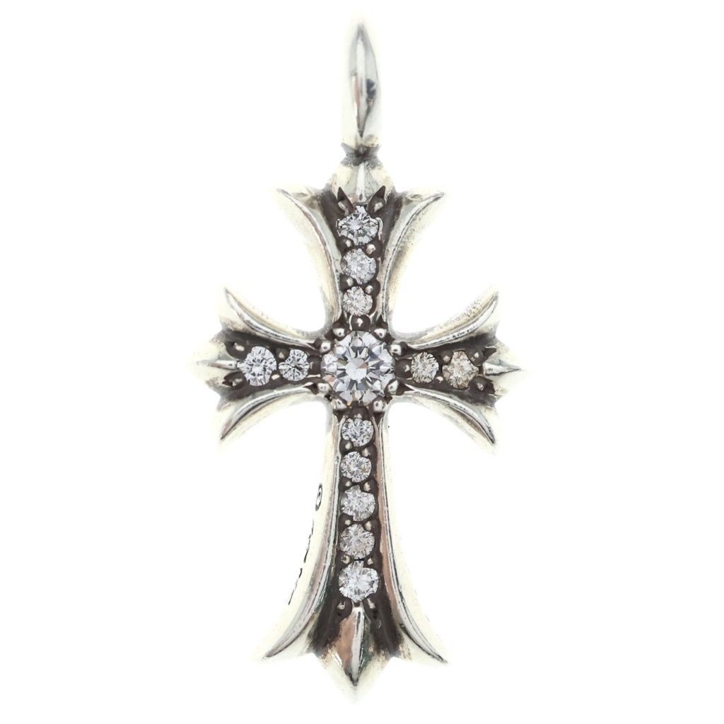 CHROME HEARTS (クロムハーツ) TNY CRSF P/DIA タイニーファットクロス PAVEダイヤ ペンダントトップ シルバー BCA323