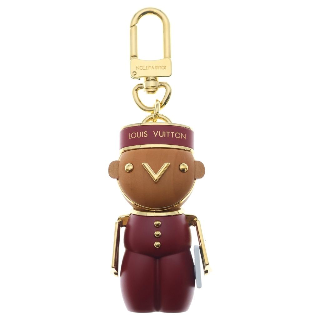 LOUIS VUITTON (ルイヴィトン) ビジューサック ガストン キーホルダー レッド/ブラウン M00346