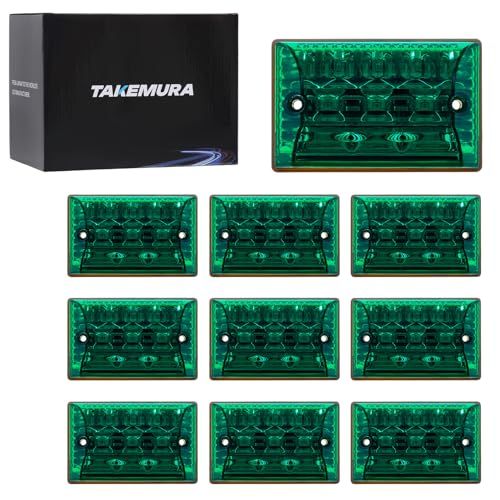Takenous 竹村商会 led サイドマーカー ダウンライト マーカーランプ 24v 10個入り トラック (グリーン)ts 9d059568