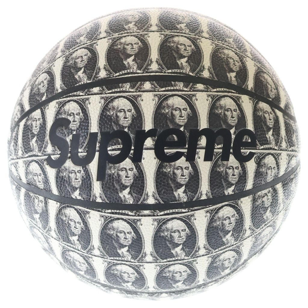 SUPREME (シュプリーム) 20AW Spalding Washington Basketball 総柄デザイン バスケットボール ブラック/ホワイト