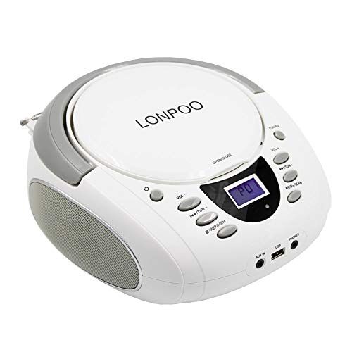 cd プレーヤーbluetooth対応 FMラジオ MP3再生 ブルートゥース USB/AUX入力 ヘッドフォンジャック LCDディスプレイ ポータブルcdプレーヤースピーカー コンパクト小型 語学学習ts 9dbe4a5a