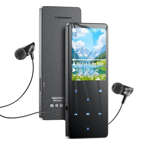64GB mp3プレーヤー bluetooth 5.3、音楽プレイヤー スピーカー内蔵ポータブルミュージックプレーヤー、リーダー、スポーツ用デジタルオーディオプレーヤー、ボイスレコーダー、FMラジオ搭載、ポータブルオーディオプレーヤー、mus 71a842ad