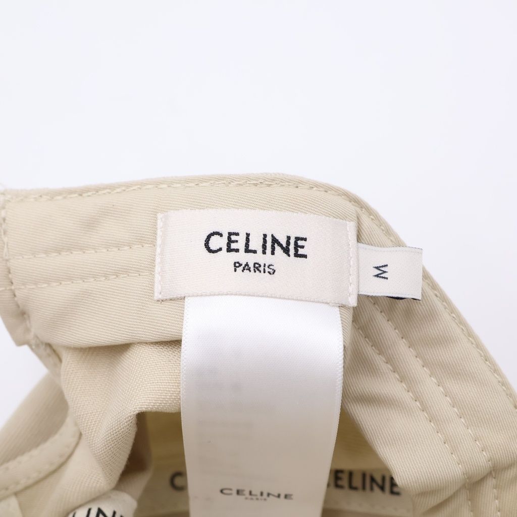 CELINE (セリーヌ) トリオンフ ロゴ刺繍ベースボールキャップ ベージュ