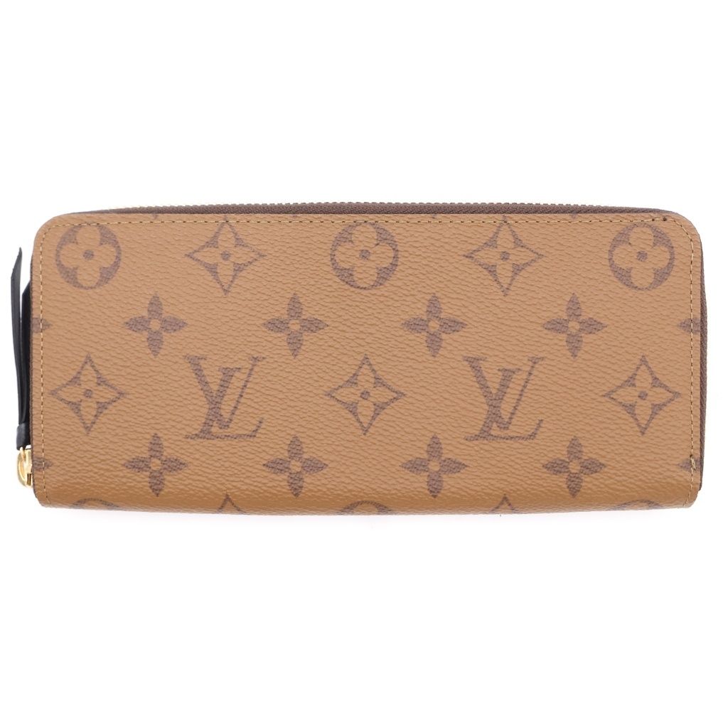 LOUIS VUITTON (ルイヴィトン) モノグラム リバース ポルトフォイユ・クレマンス ロングウォレット 長財布 カードケース ブラウン レザー M82336 ゴールド金具