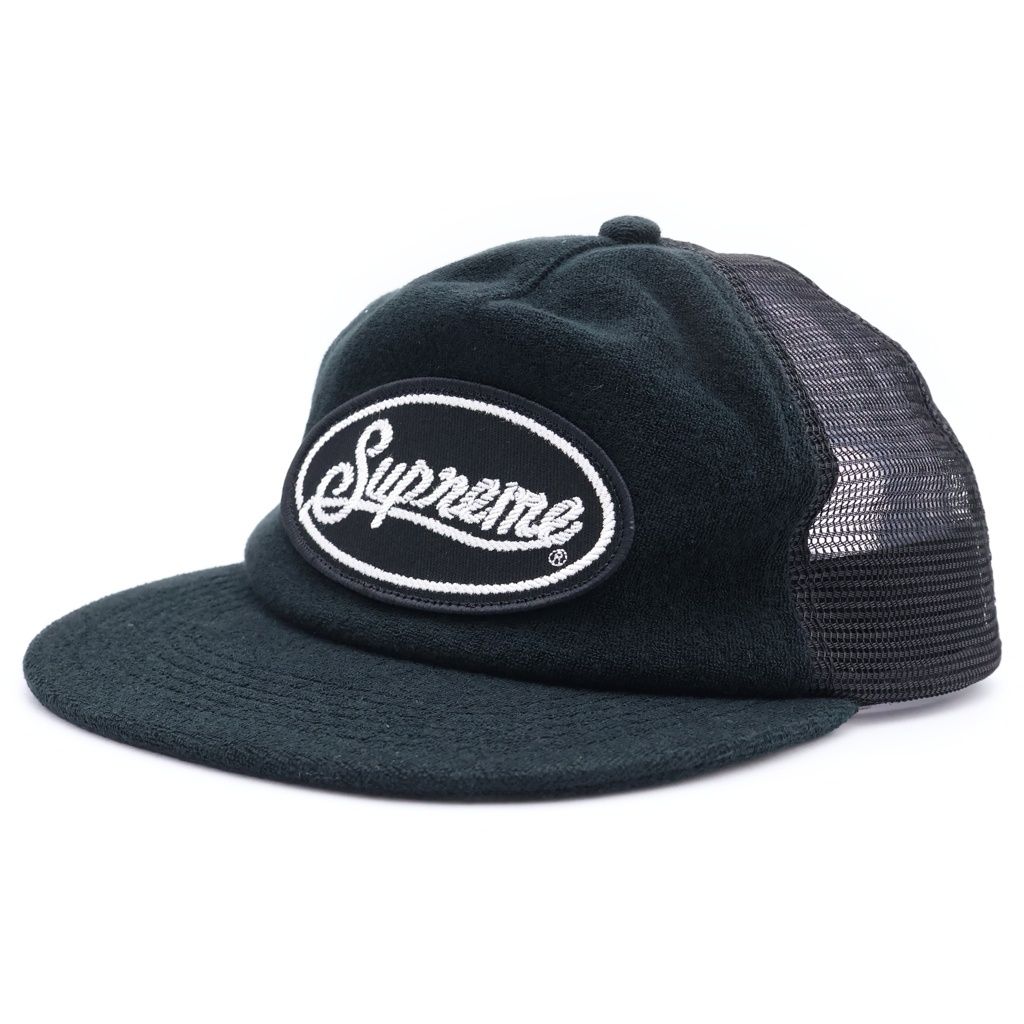 SUPREME (シュプリーム) 24SS Terry Mesh Back 5-Panel テリー ロゴパッチ メッシュ キャップ 帽子 ブラック