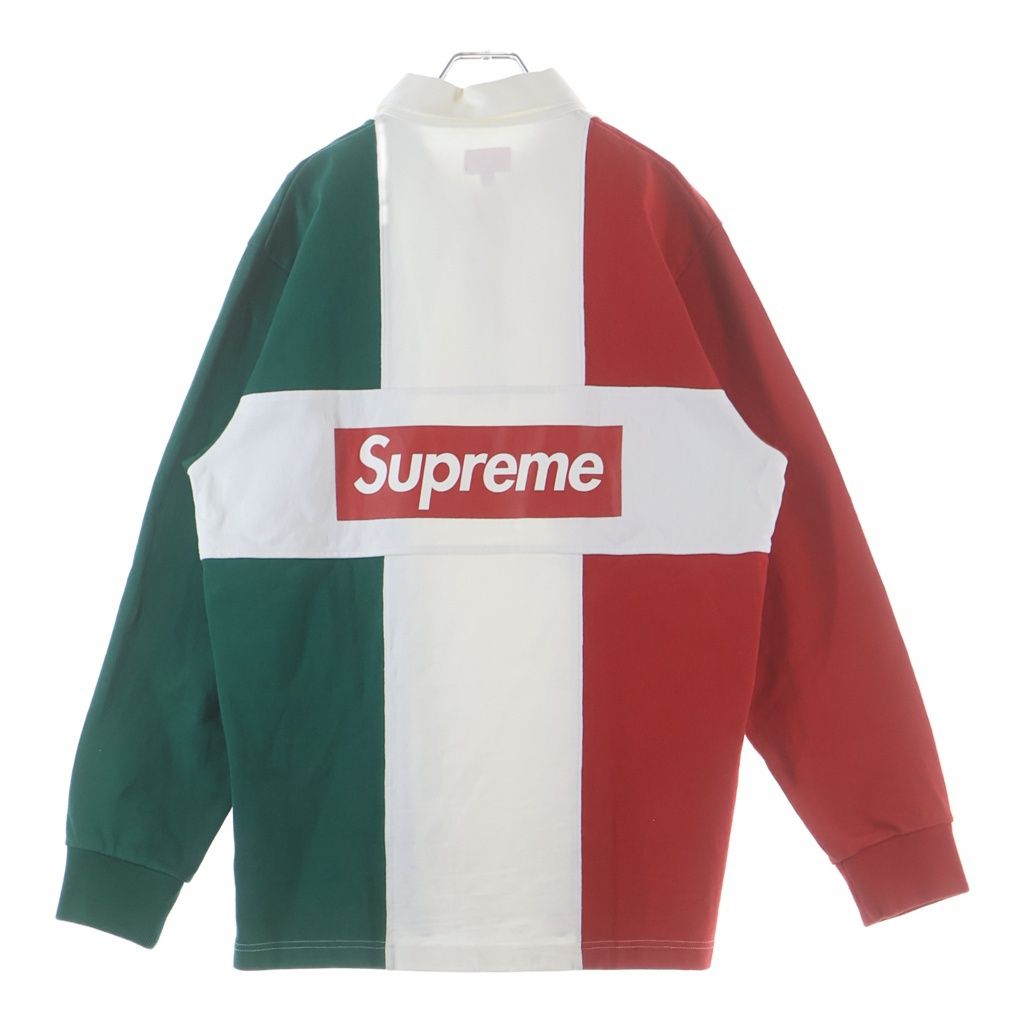 SUPREME (シュプリーム) 16AW Split Box Logo Rugby スプリットボックスロゴ 襟付き長袖ポロシャツ マルチ