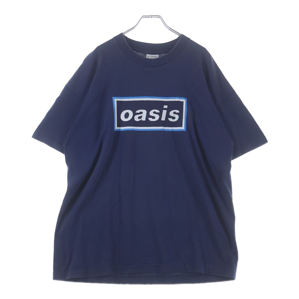 【 Oasis／オアシス 】L＊90s〜00s初頭＊vintageTシャツ＊半袖 VINTAGE (ヴィンテージ) 90s OASIS BOX LOGO MAINE ROAD TEE オアシス