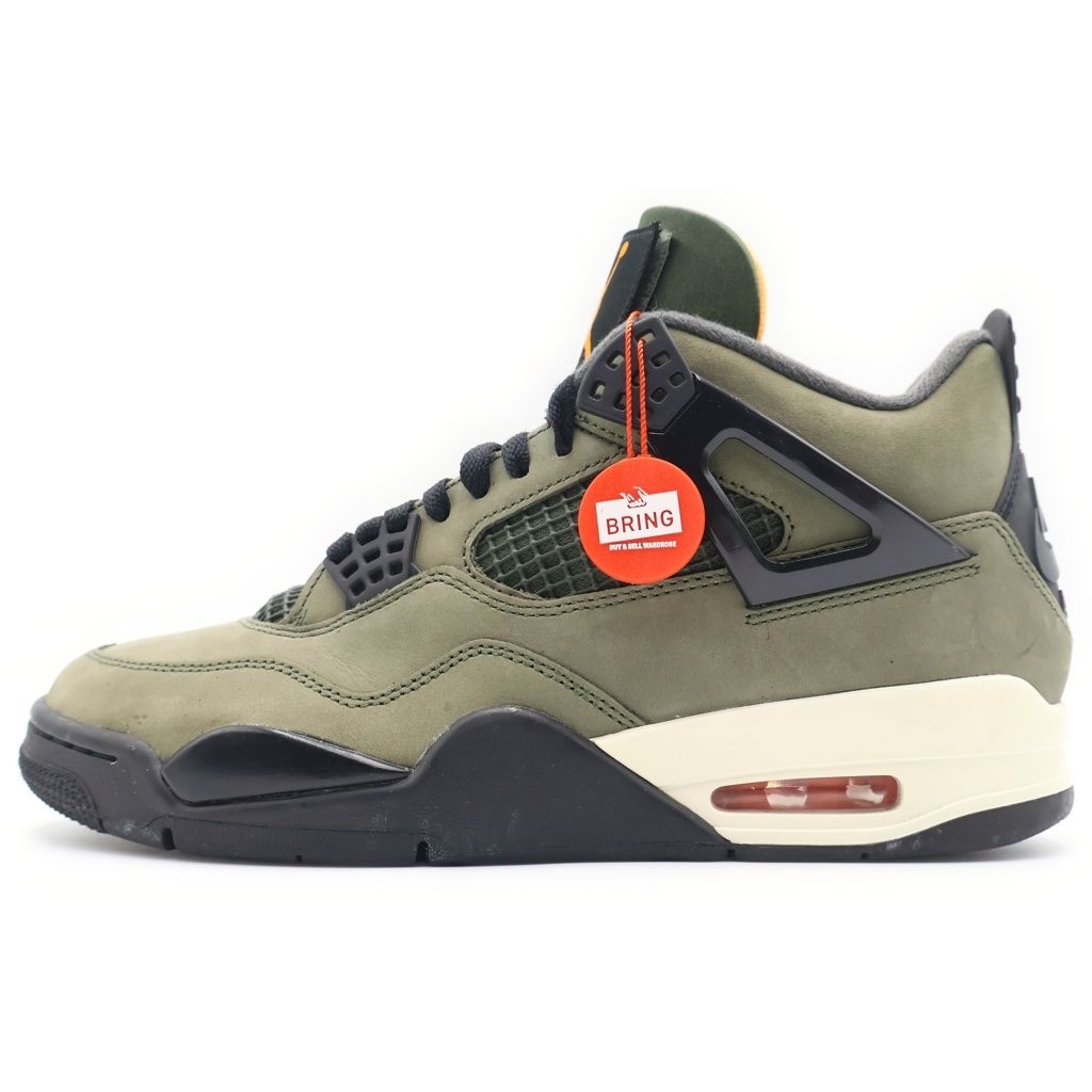 NIKE (ナイキ) ×UNDEFEATED AIR JORDAN 4 RETRO IB1519-200 アンディフィーテッド エアジョーダン4 レトロ ハイカットスニーカー US9/27.0cm カーキ
