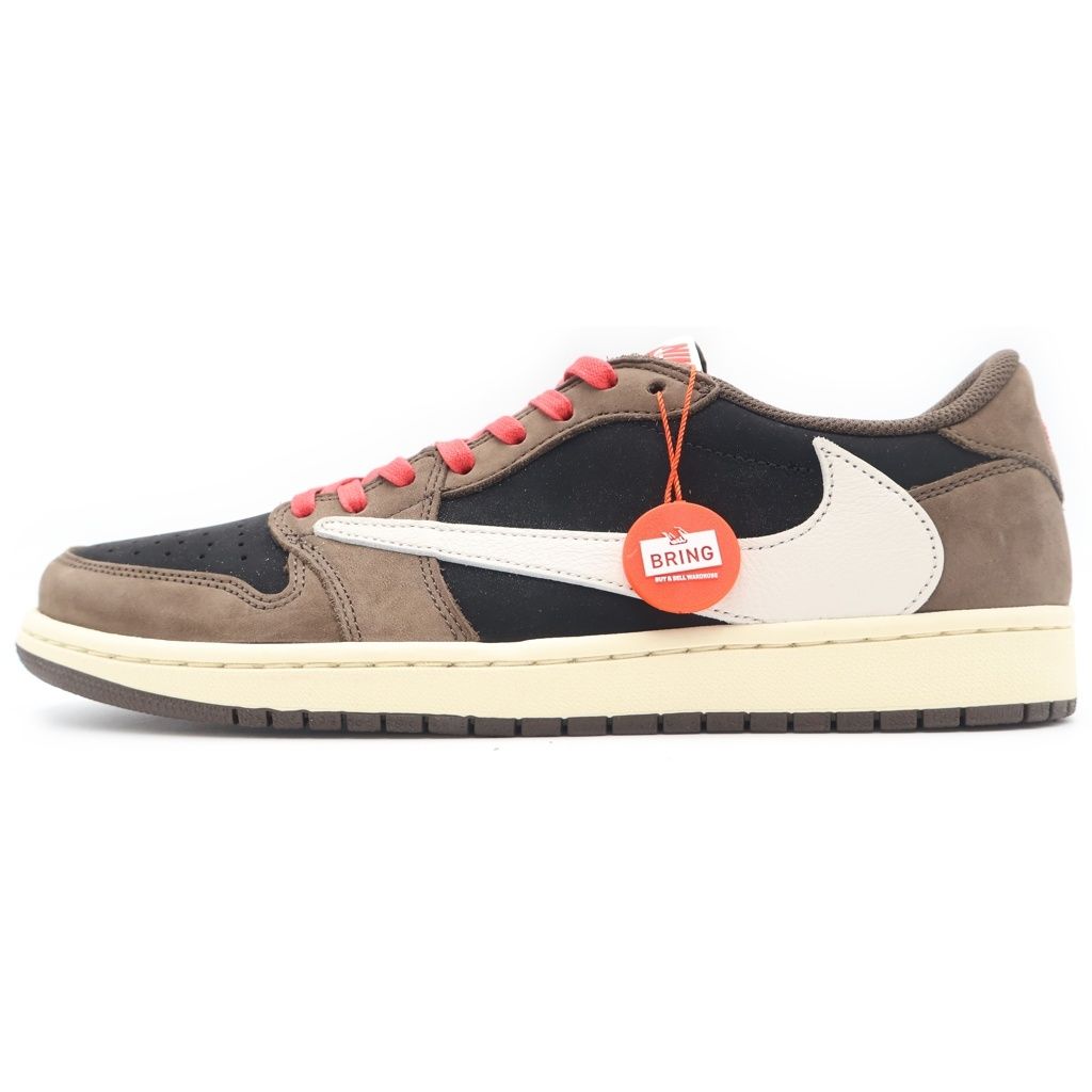 NIKE (ナイキ) ×TRAVIS SCOTT AIR JORDAN1 LOW OG SP-T トラヴィススコット エアジョーダン1 ダークモカ ローカットスニーカー ブラック/ブラウン US11.5/29.5cm CQ4277-001