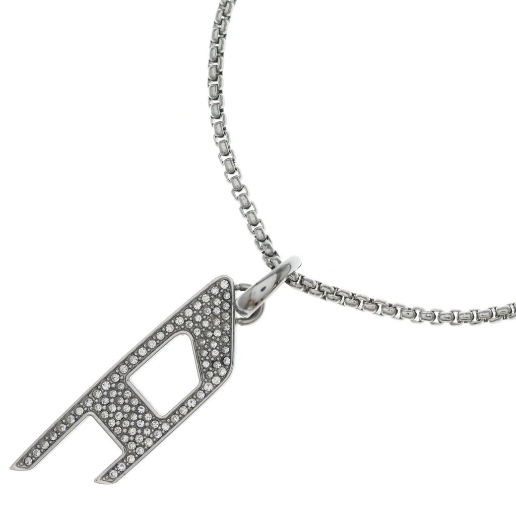 DIESEL (ディーゼル) ディーロゴ ネックレス ペンダントトップ シルバー