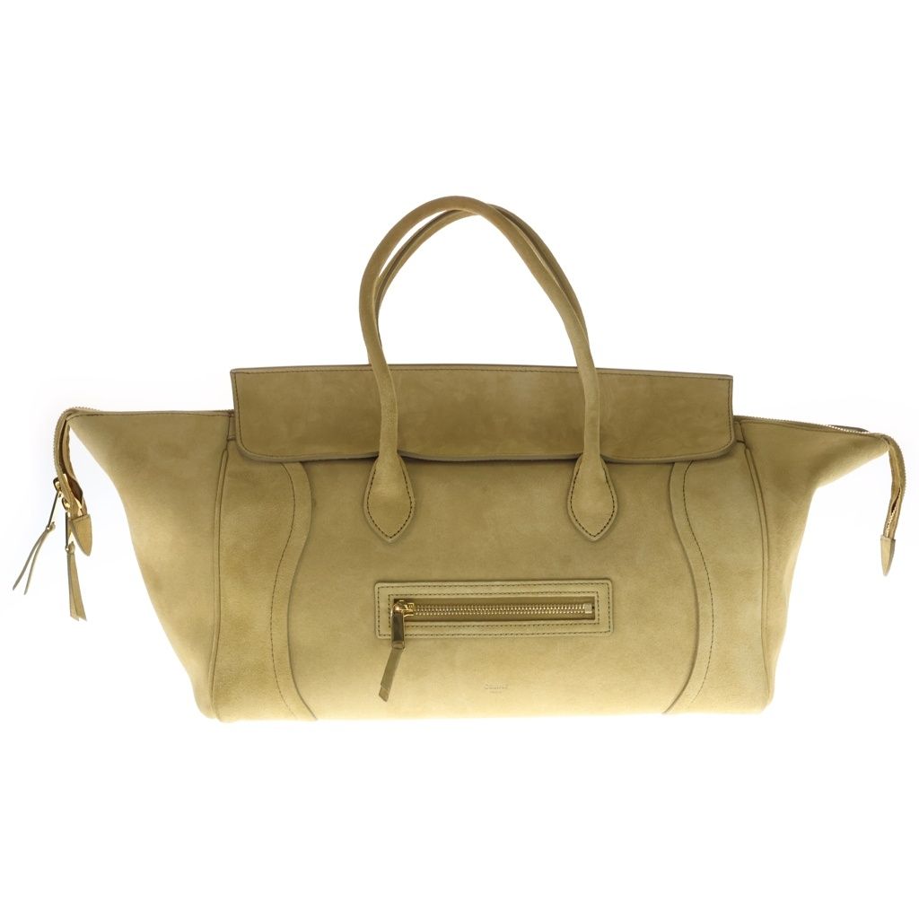 CELINE (セリーヌ) LUGGAGE ラゲージ スエードカーフスキン ハンドバッグ ショルダーバッグ