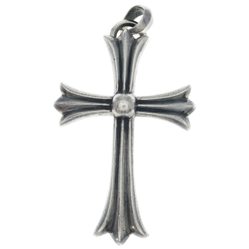 CHROME HEARTS (クロムハーツ) CH CRS LG W/BALE Wベイル ラージCHクロスペンダントトップ シルバー BCA215