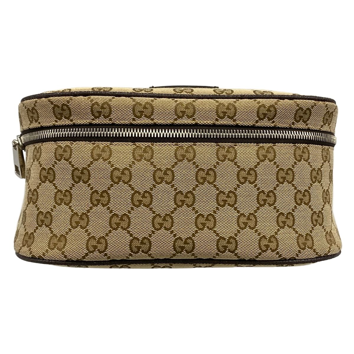 GUCCI(グッチ) ウエストポーチ GG柄 630915 ダークブラウン×ベージュ レザー