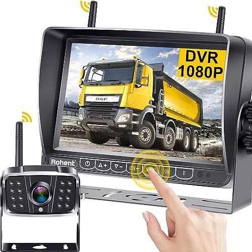 ☆新品☆MJXD バックカメラ ワイヤレスバックモニター 7インチIPSモニター DVR録画 HD1080P デジタル信号 DIYガイドライン 12Vから36V対応 正像鏡像切替可能 ノイズ対策 電磁波干渉防止 暗視機能 四分分割画面 IP6 4359e9c9
