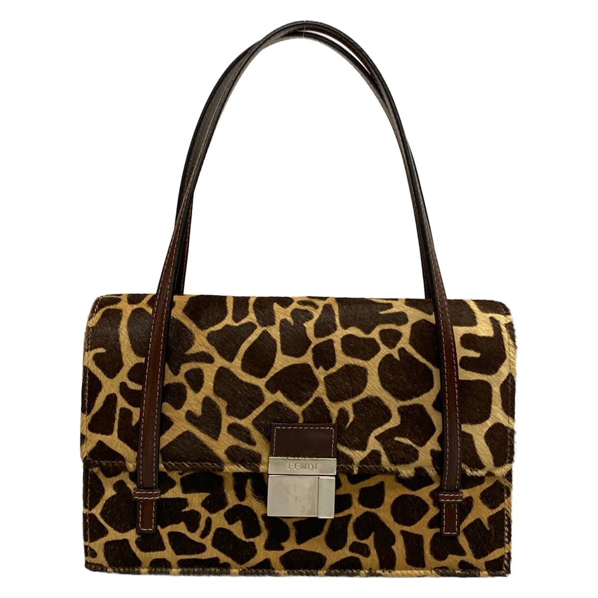 FENDI(フェンディ) ハンドバッグ - 0915567981 ダークブラウン×ライトブラウン レザー