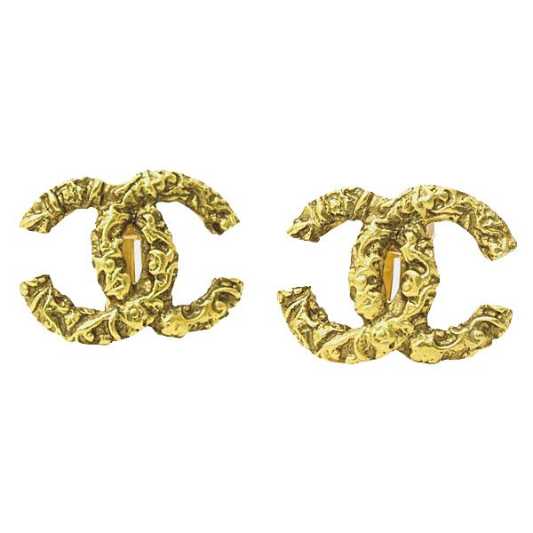 シャネル イヤリング レディース 溶岩イヤリング ココマーク 93A GP ゴールド CHANEL 中古