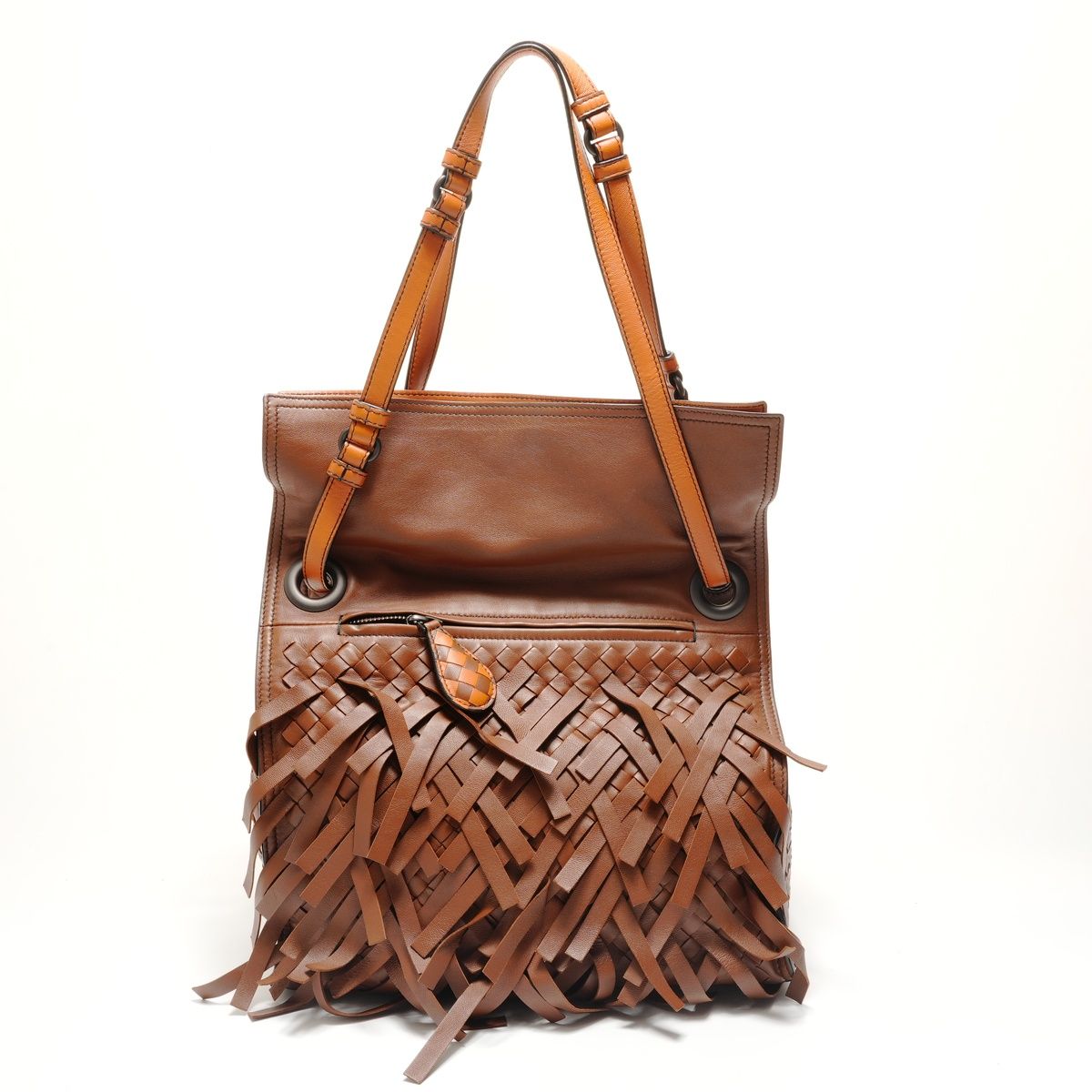 BOTTEGAVENETA ボッテガヴェネタ ショルダーバッグ イントレチャート フリンジ【中古】