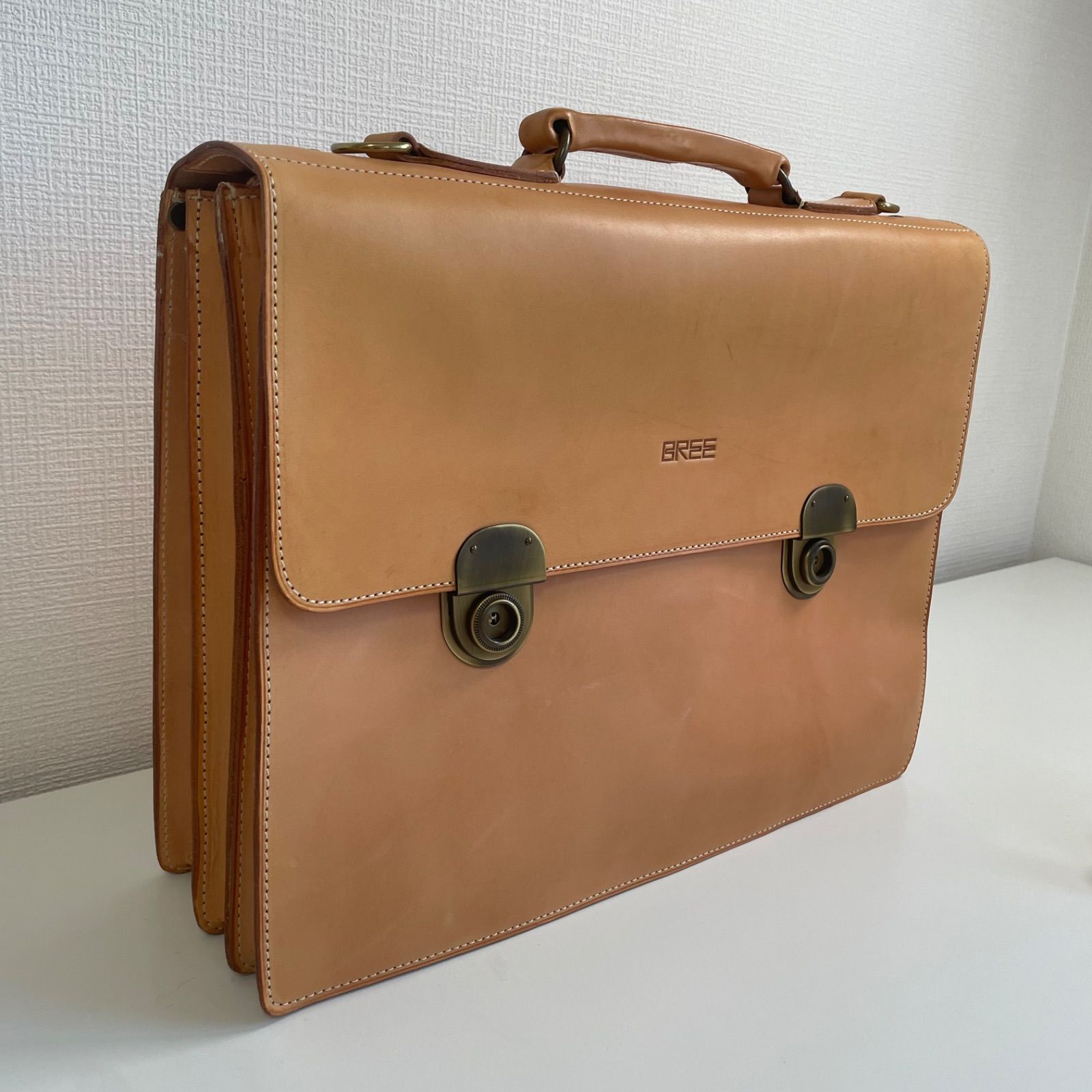 美品 BREE ヌメ革 ビジネスバッグ 2way ブリー - メルカリ