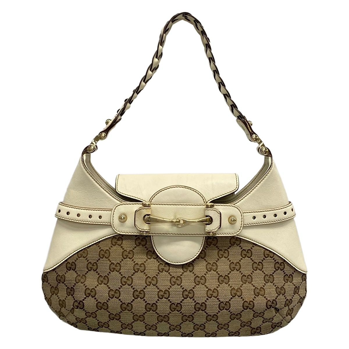 GUCCI(グッチ) ショルダーバッグ ホースビット,GG柄 137592 ベージュ