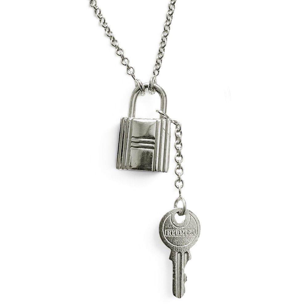 【中古】エルメス HERMES ネックレス カデナ キー 鍵 シルバー 925 チェーン アクセサリー メンズ レディース
