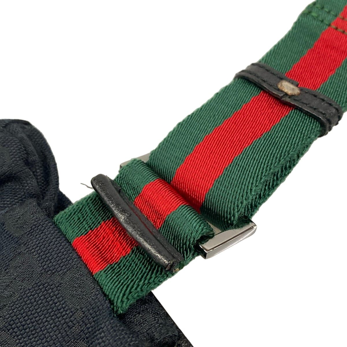 GUCCI(グッチ) ショルダーバッグ GG柄/シェリー 180691 黒×レッド 