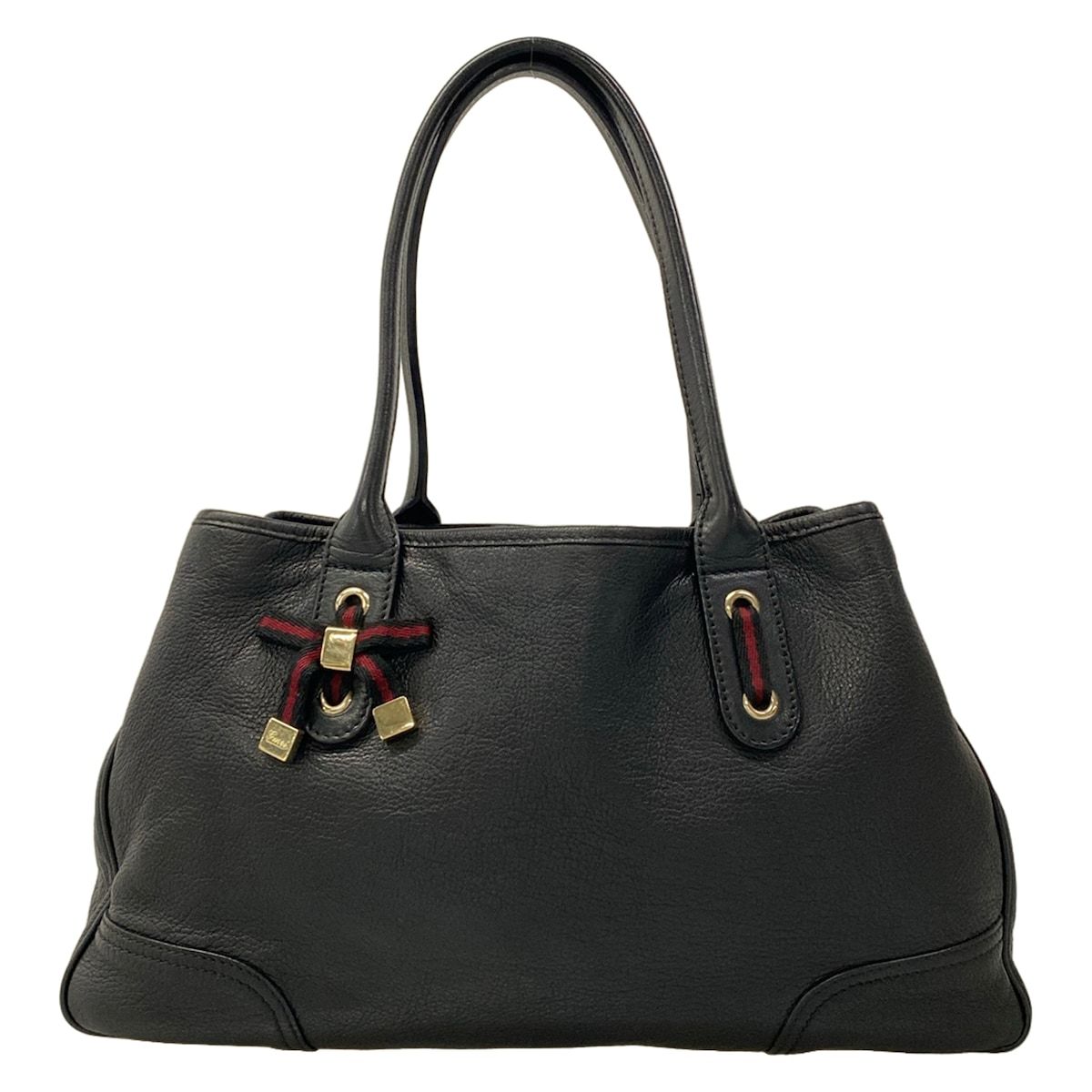GUCCI(グッチ) トートバッグ プリンシー 163805 黒×レッド レザー