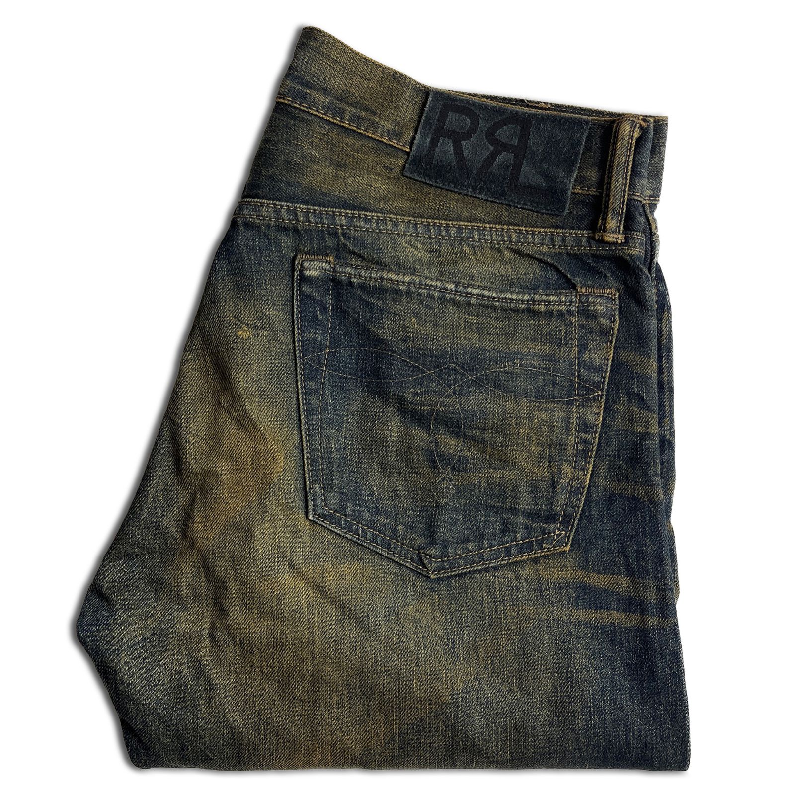 RRL 5ポケット デニムパンツ ユーズド加工 ダブルアールエル 2000000025223