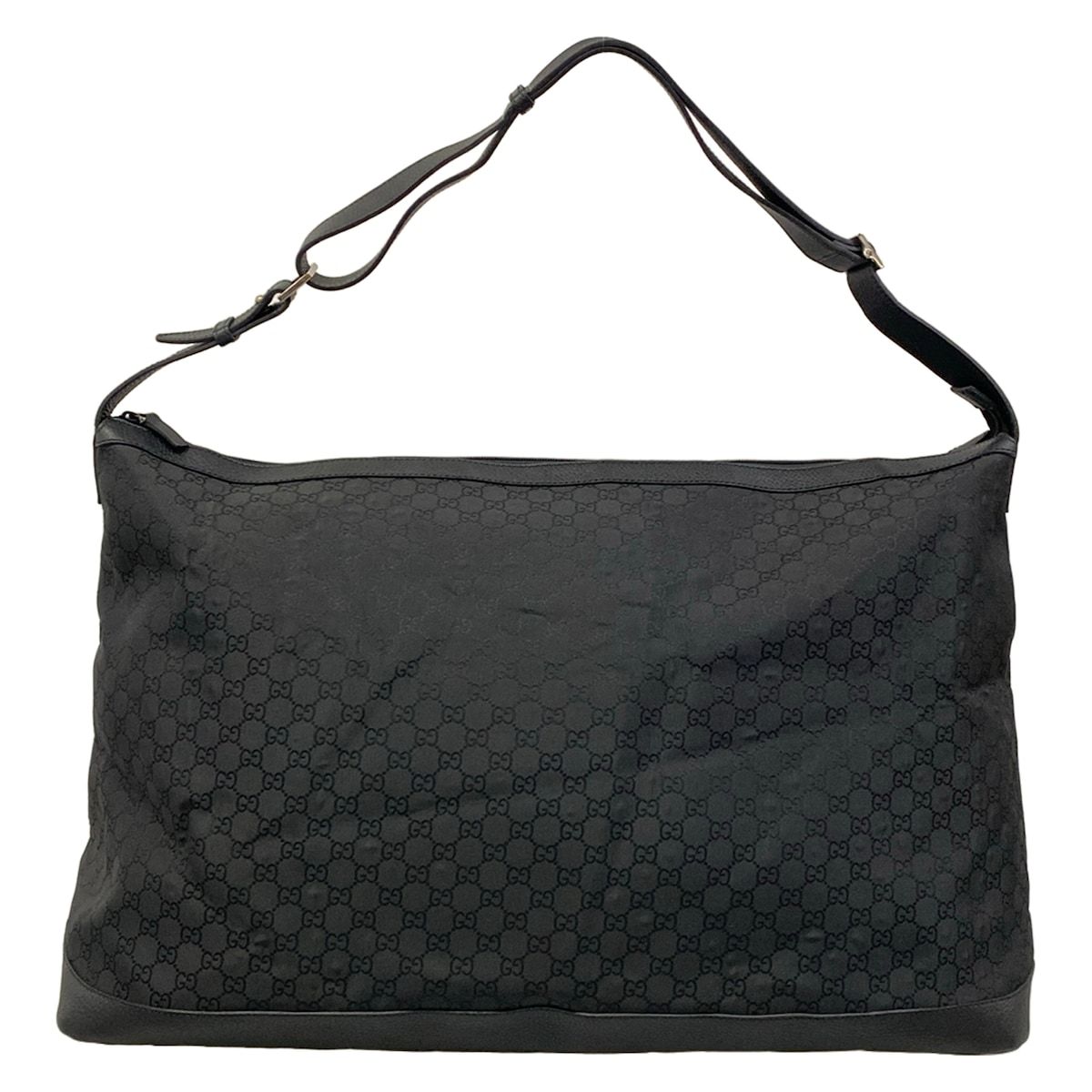 GUCCI(グッチ) ボストンバッグ GG柄 105669 黒 レザー