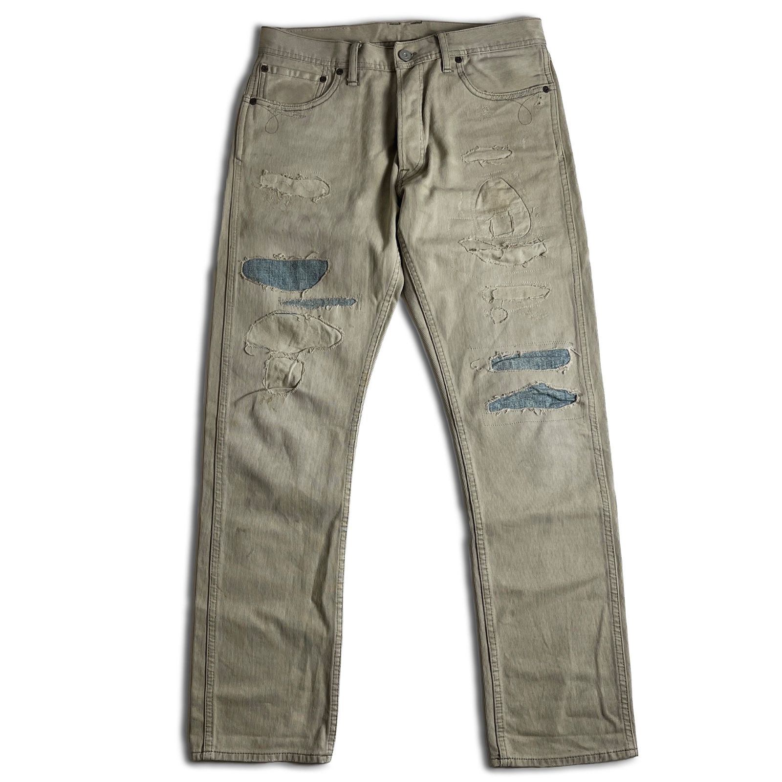 RRL 5ポケット ダメージ加工 ピケパンツ ベージュ ダブルアールエル 