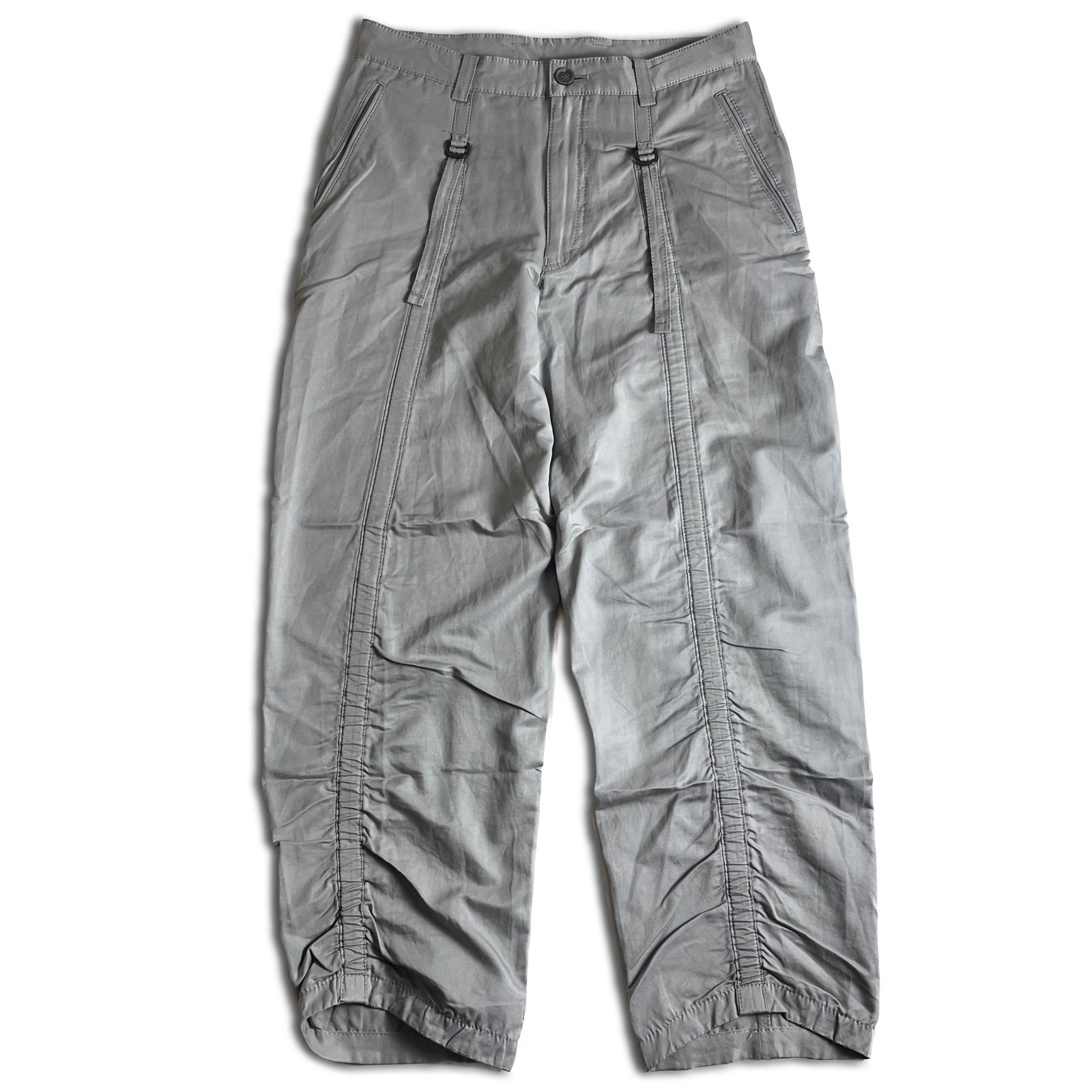 【09AW】ISSEY MIYAKE ドローコード ギミック パンツ ライトグレー イッセイミヤケ 2000000025179